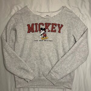 Disney Mickey Mouse White Fleece Top